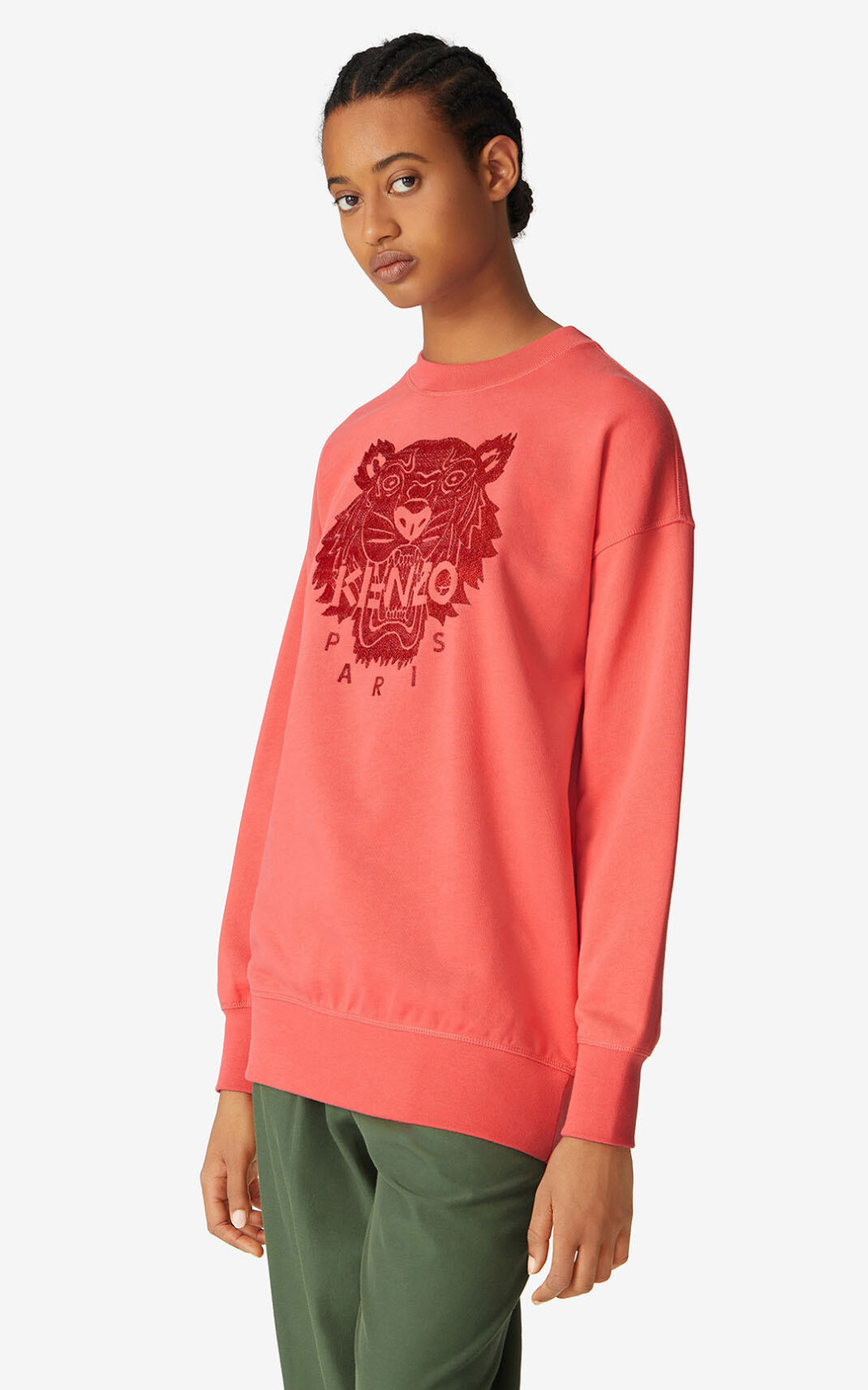 Sweat Kenzo Femme Oversized Tiger Rouge ZRBMY-9614